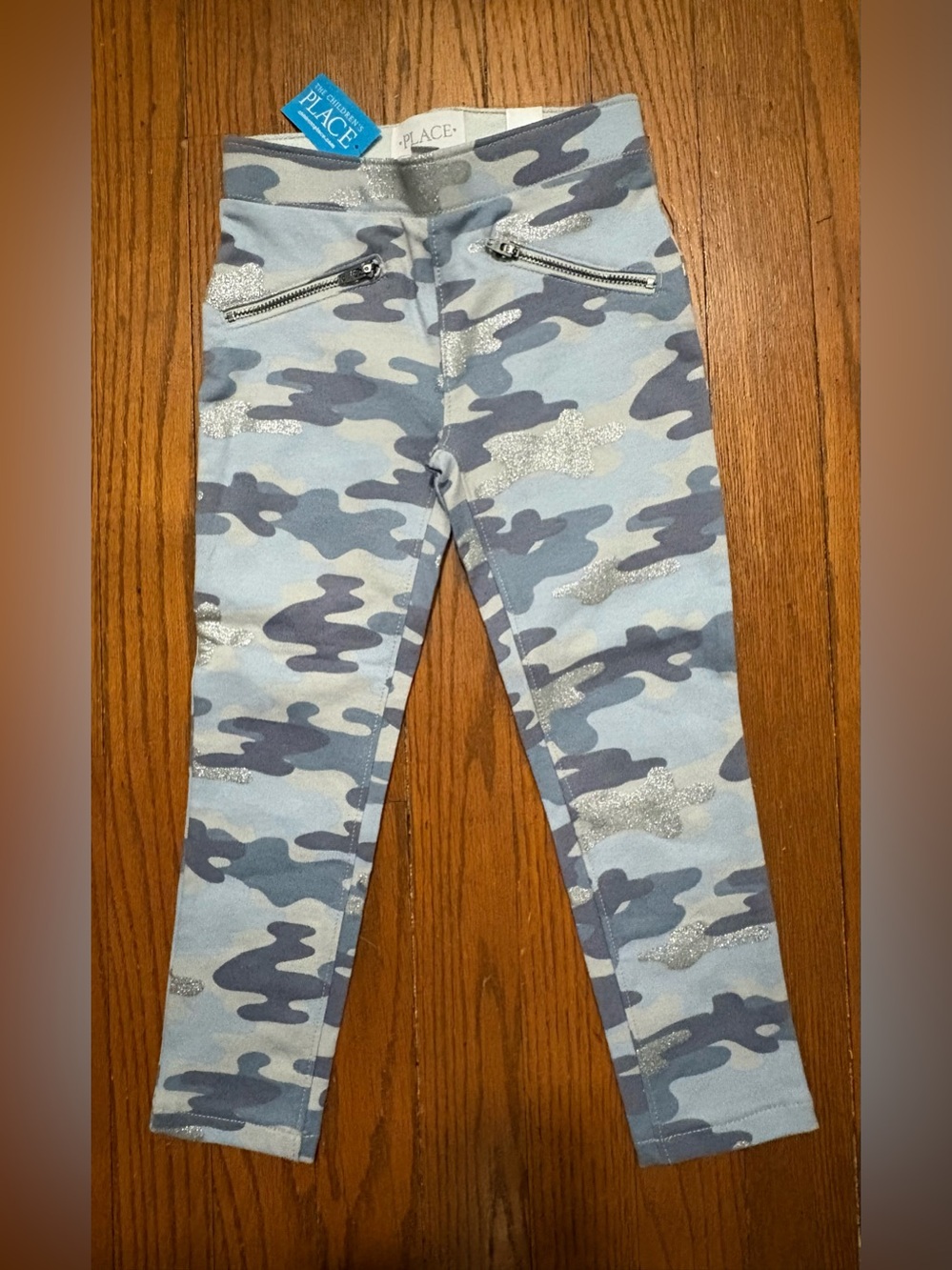 The Children’s Place Girls' Blue Camo Leggings Size 4 NWT
